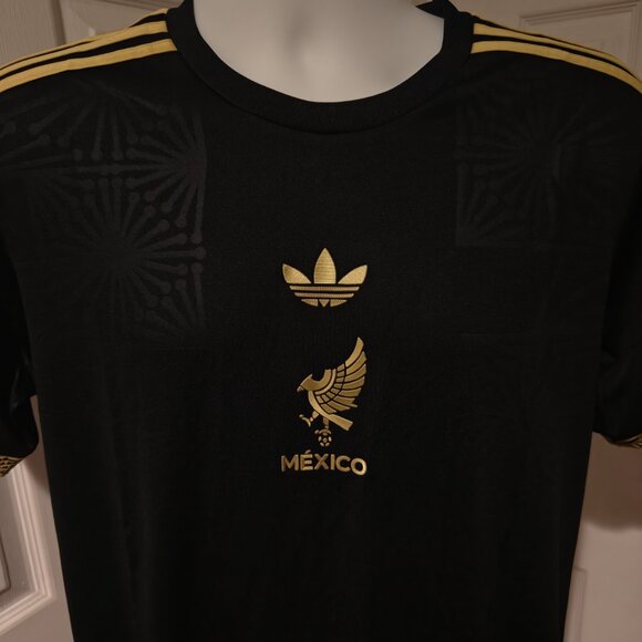 Adidas Mexico Jersey Black Souvenir Seleccion Men Sizes M and L FIFA Soccer - Picture 5 of 13